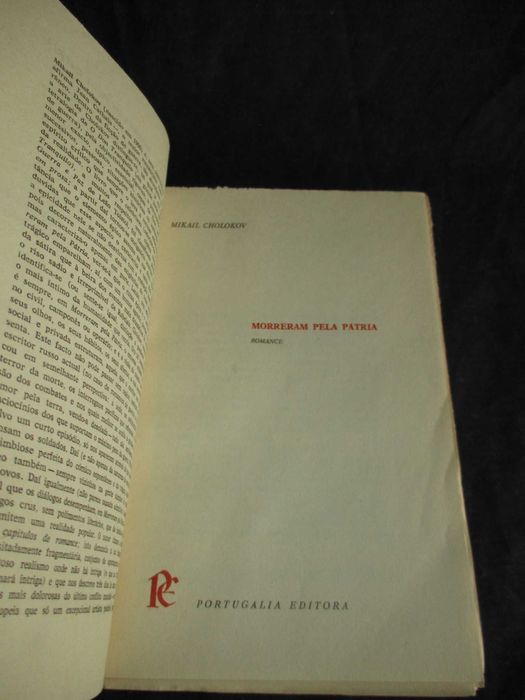 Livro Morreram pela Pátria Mikail Cholokov