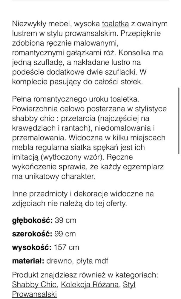 Drewniane meble do pokoju (biurko, toaletka, sekretarzyk, kufer)