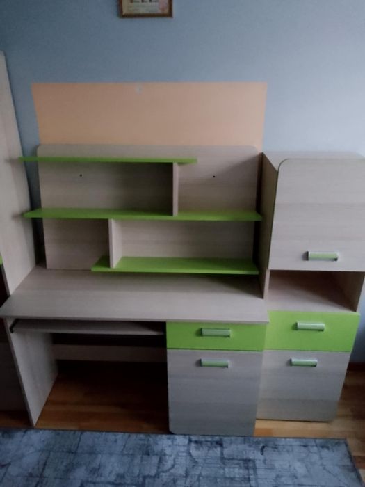Zestaw mebli Abra 290cm dla dzieci/młodzieży + biurko + łóżko 90x200