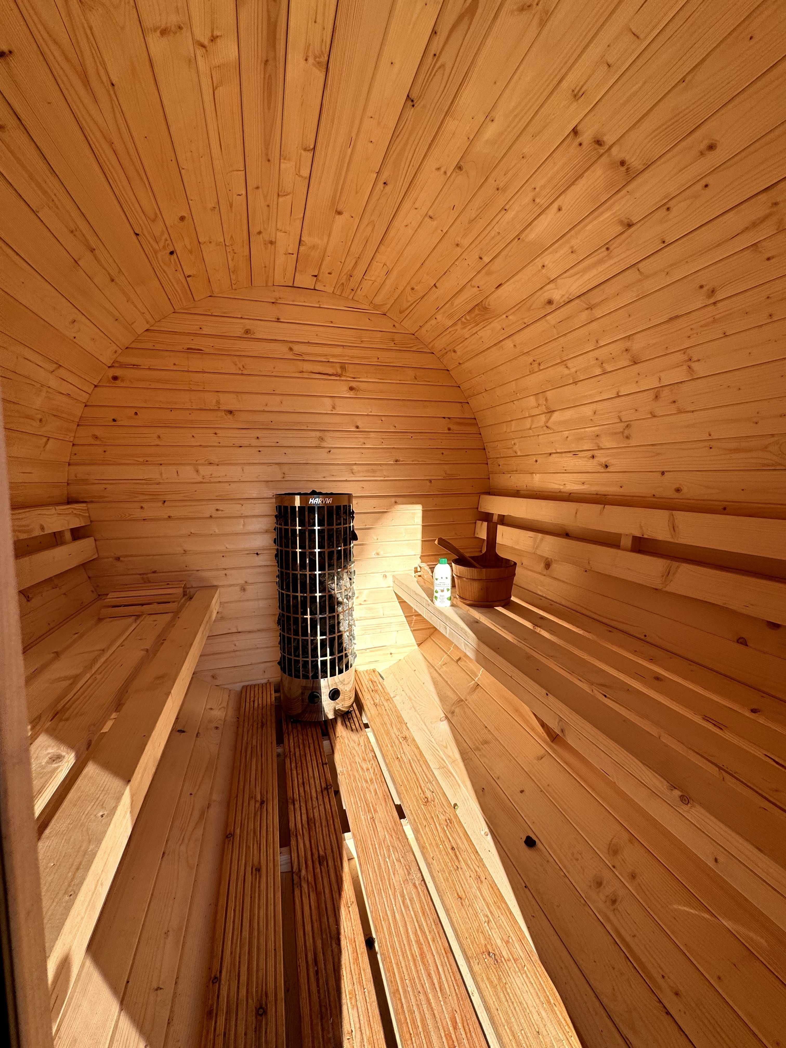 Sauna beczka ogrodowa 200x250 do samodzielnego montażu złożenia