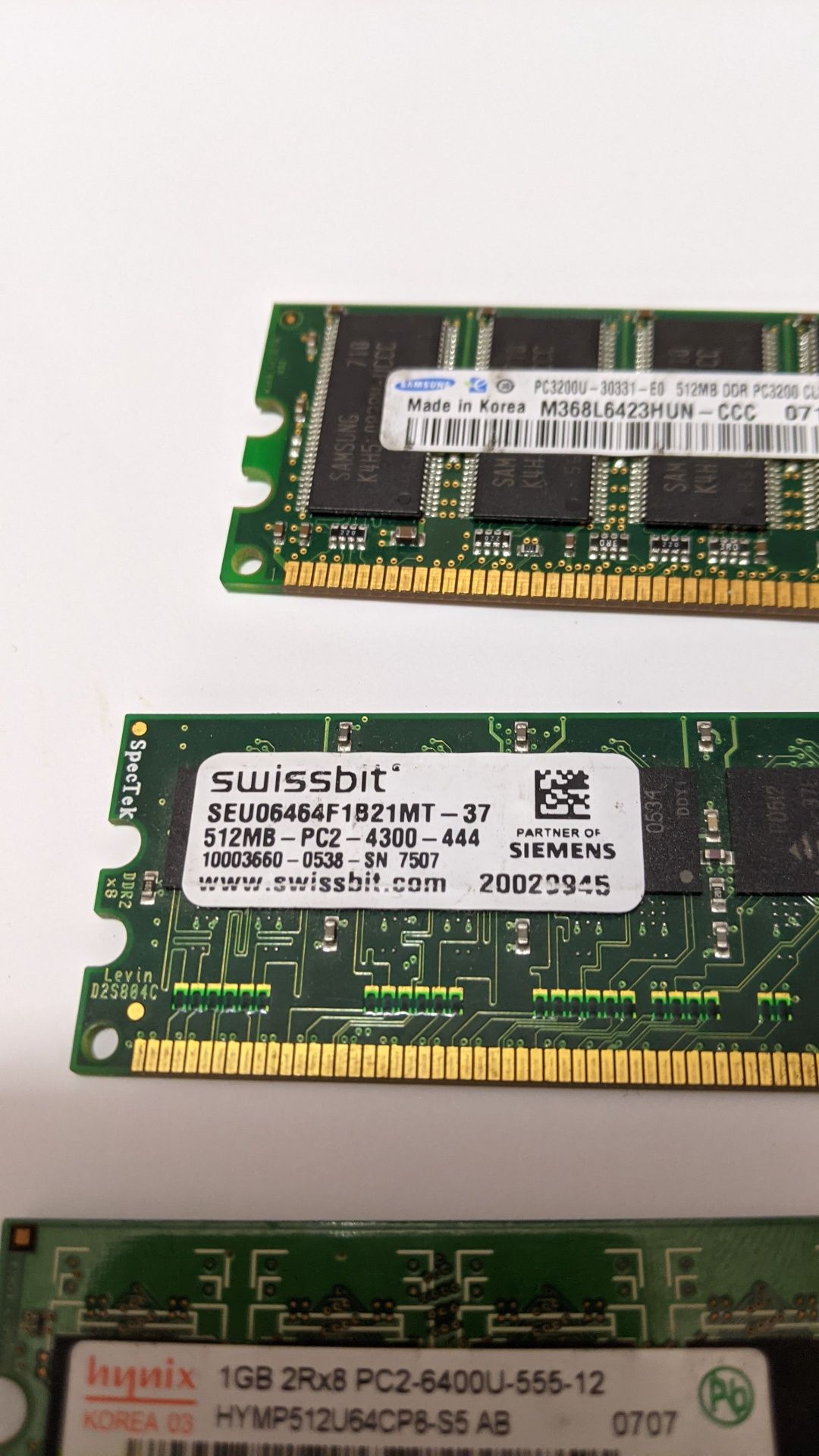 ОЗУ оперативна пам'ять, оперативка DDR1, DDR2, DDR3, DDR на 512mb,1gb