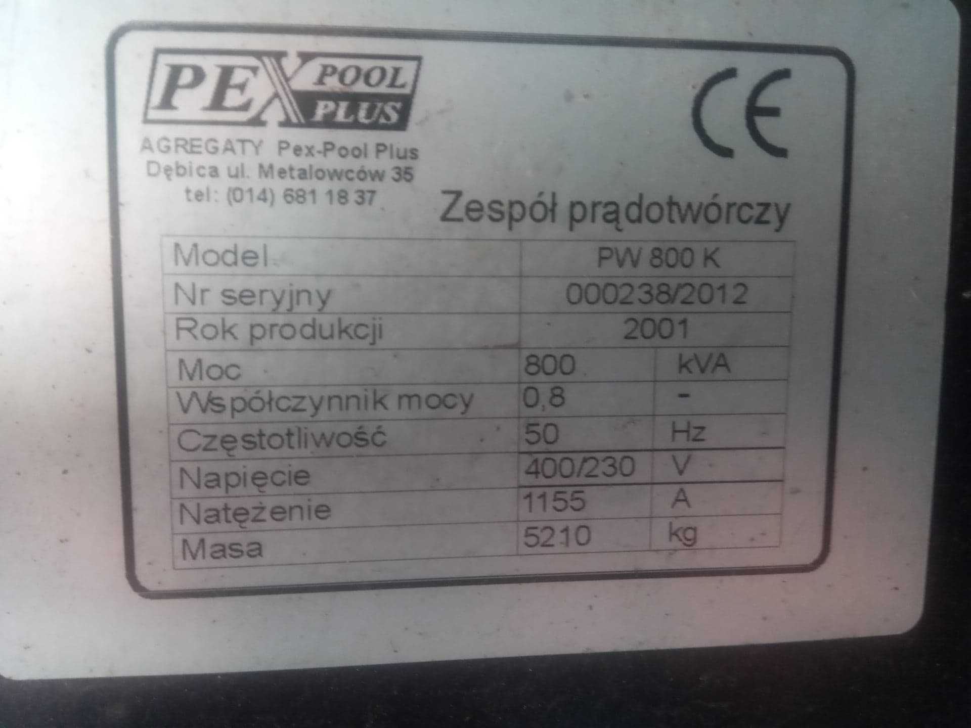 Generator prądotwórczy 800Kva PERKINS w kontenerze silent.