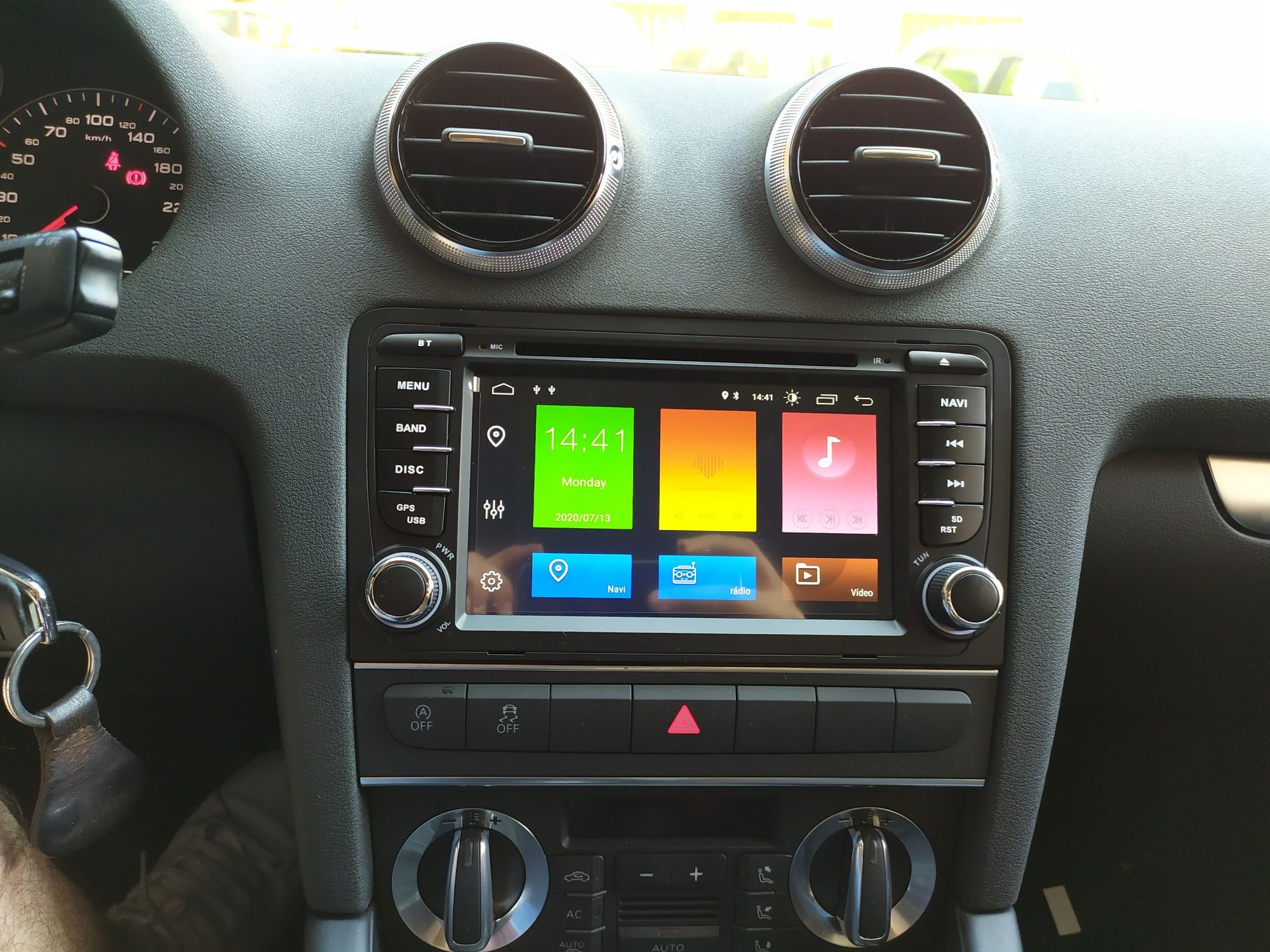 Auto Rádio Audi A4 e A3 GPS TV DVD Bluetooth USB SD Android