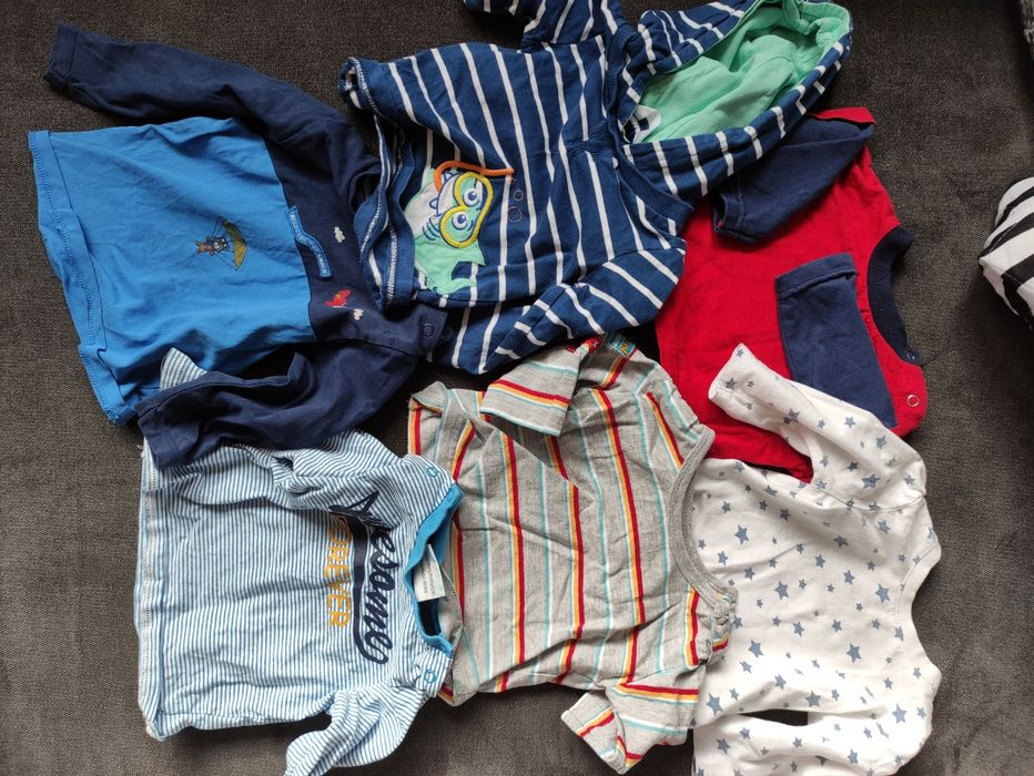 Bluzki bluzy kaftaniki 14 sztuk , r.62 chłopiec na jesień zimę