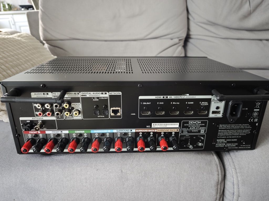 Amplituner Denon AVR-X1400H 4K 7.2 WI-FI Spotify Bluetooth
