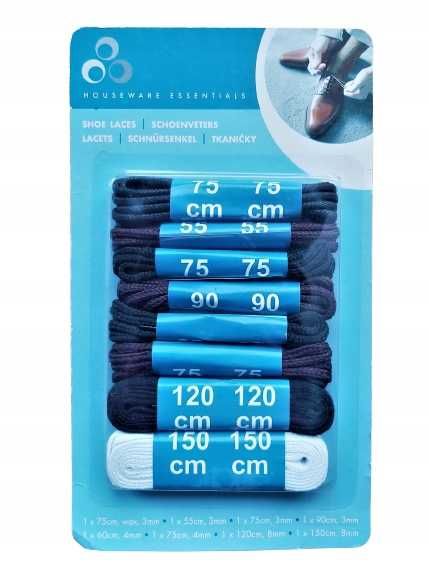 Sznurówki bawełniane 8 szt. 75-150cm Komplet Sznurówek do Butów