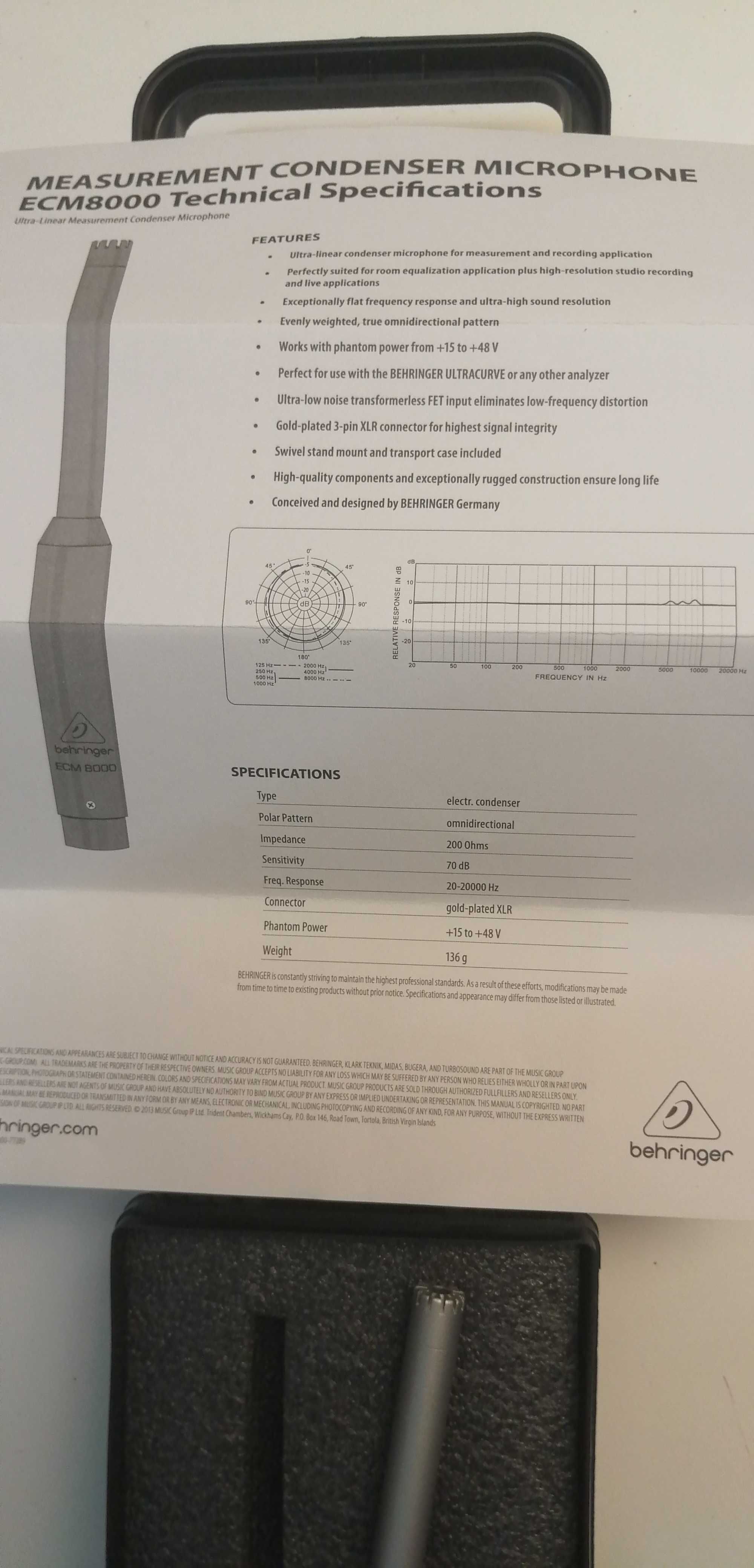 Microfone Behringer ECM8000