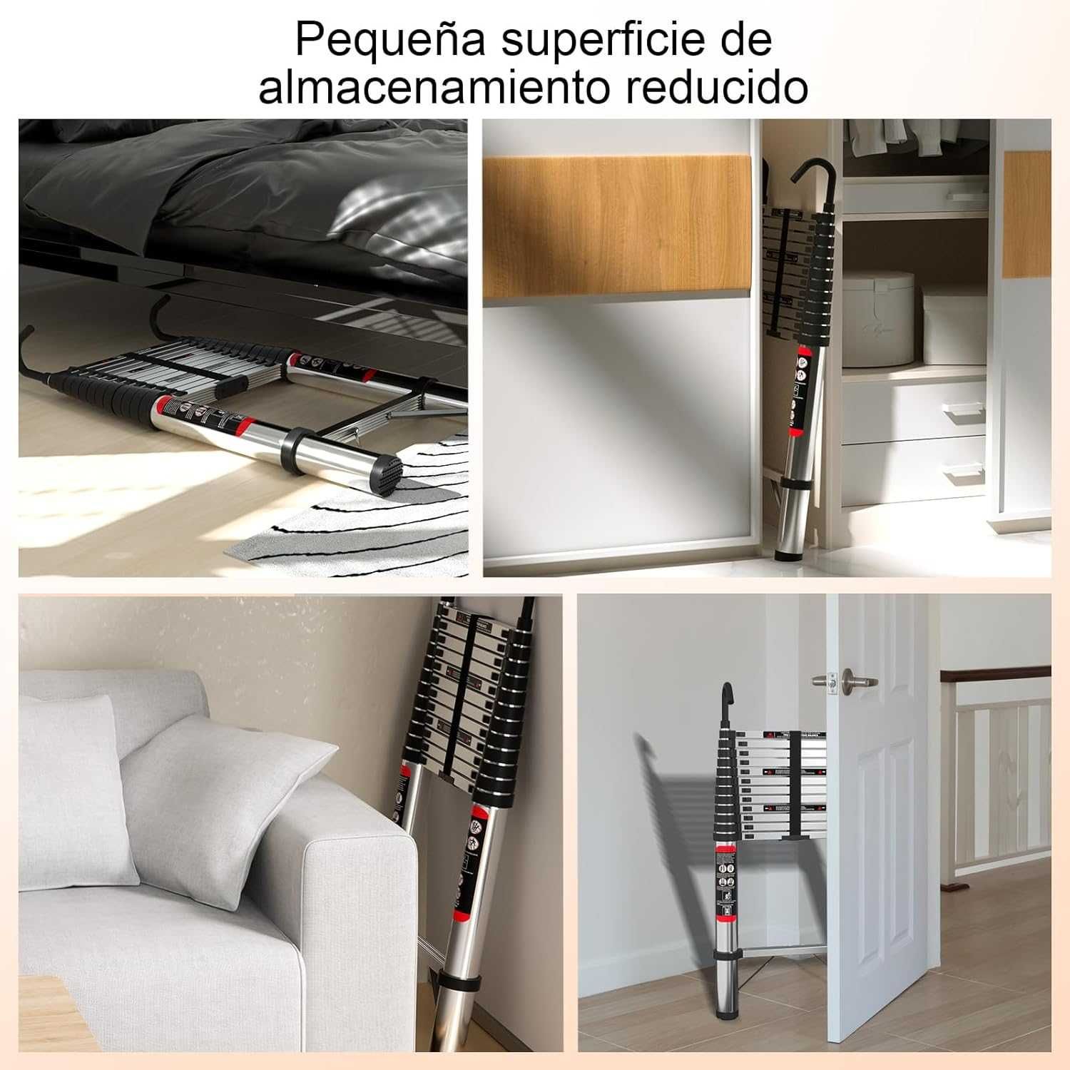 Escada telescópica 5,5 metros aço inoxidável - NOVO - ENVIO GRÁTIS