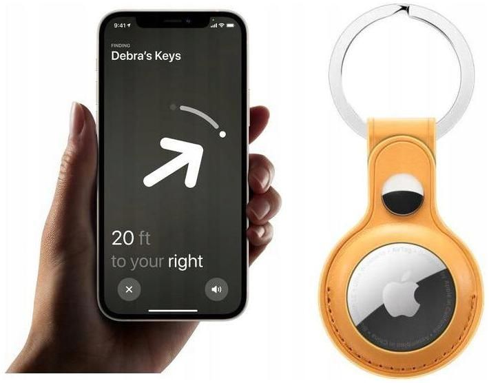 Skórzane Etui Brelok Case Kluczy Do Apple Airtag