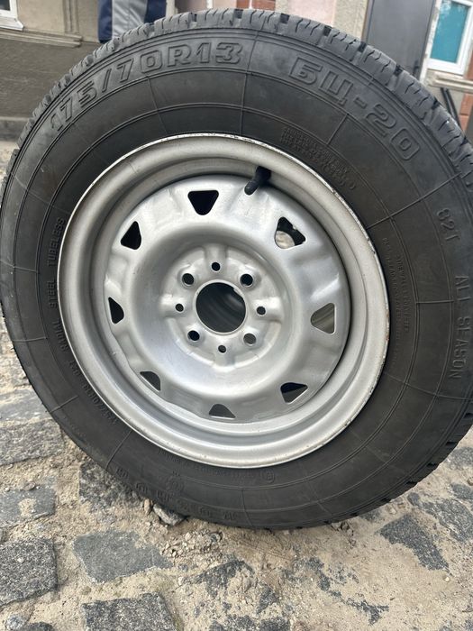 Диск колесный с резиной 2шт 4*98 r13 прицеп лафет нержавейка