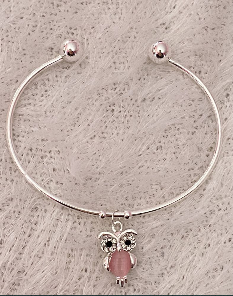 Pulseira tipo escrava - mocho / coruja ajustavel (novo)