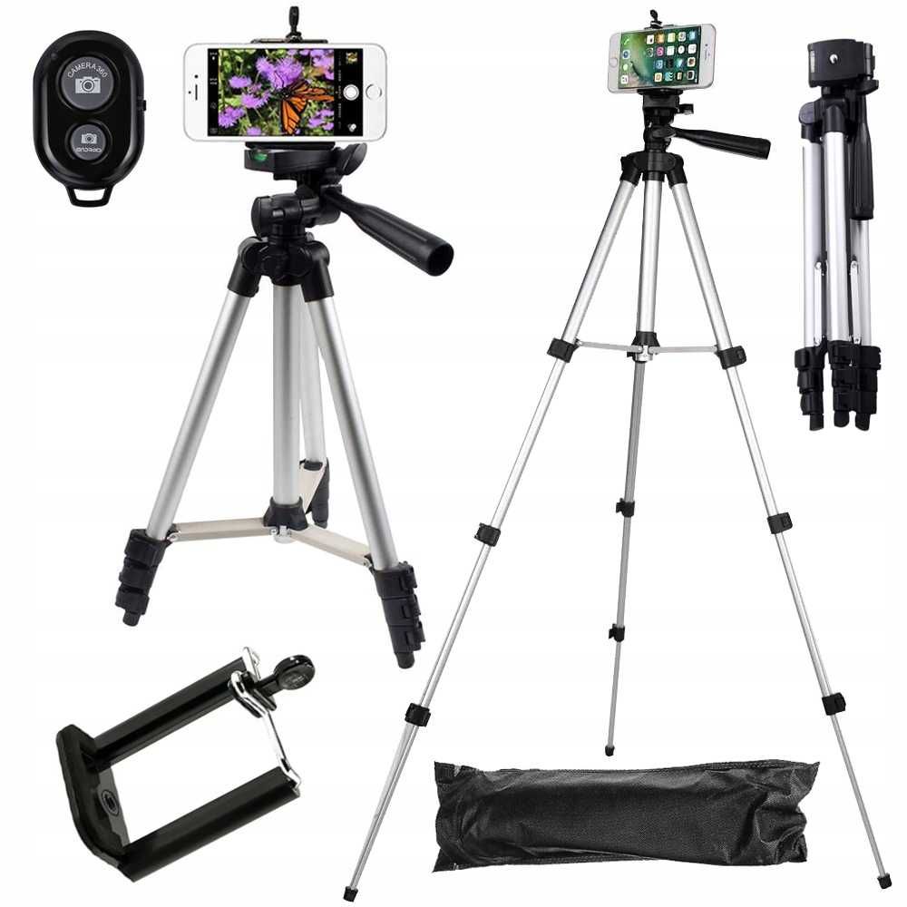 STATYW NA APARAT Telefon Stojak TRIPOD 102cm Do ZDJĘĆ Bluetooth PILOT