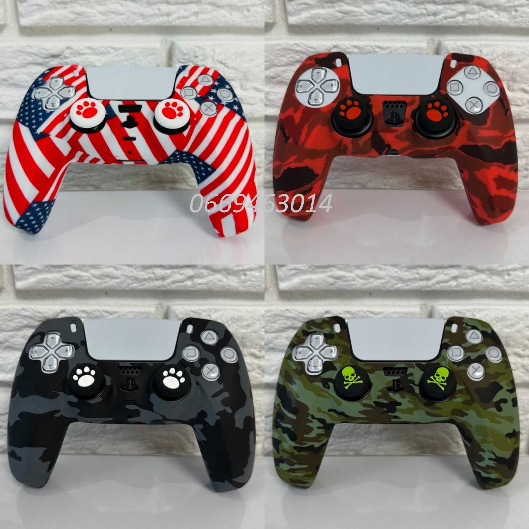 Чехол с накладками на стики геймпад для DualShock PS3 PS4 PS5 XBOX 360