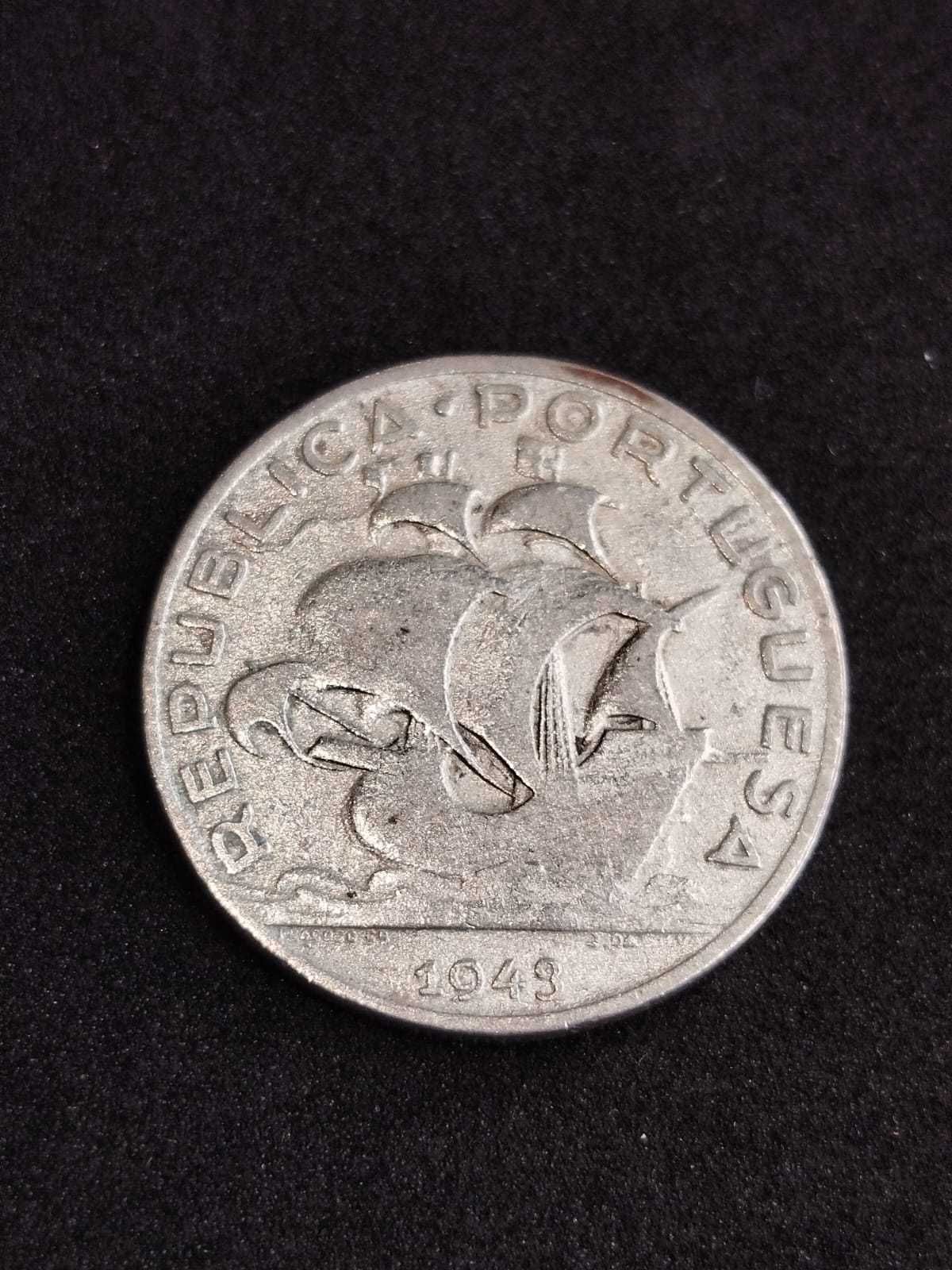 1943 - 5 Escudos - Prata - BC
