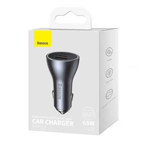 Ładowarka Samochodowa Baseus Contactor Pro 65W 1xUSB 2xUSB-C Sklep Wwa