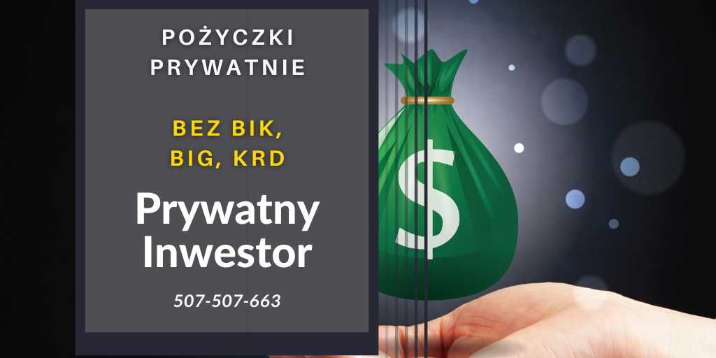 Udzielamy pożyczek prywatnych, bez BIK, BIG, KRD, prywatny inwestor