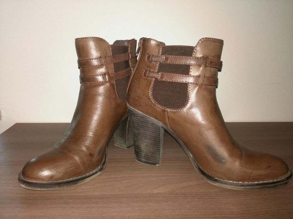 Graceland Deichmann Buty damskie Wiosenne Botki Brąz 39