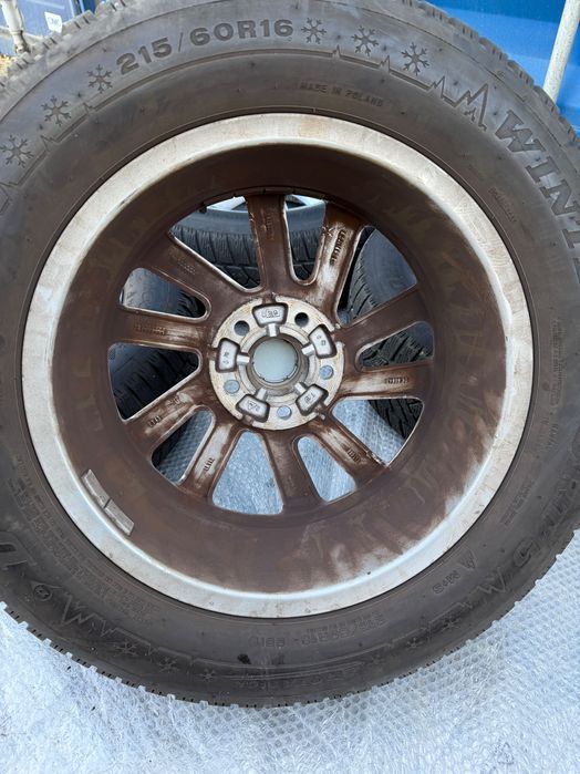 Koła Aluminiowe Skoda Audi 5x112 ET43 ZIMA 215/60R16 idealne 8,78 mm!