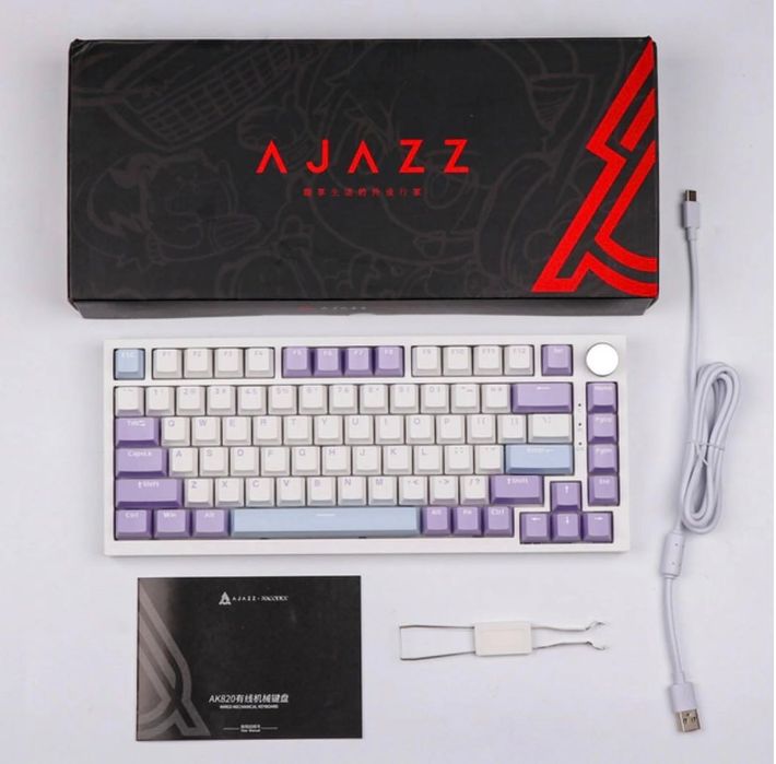 Клавіатура AJAZZ AK820 PURPLE Ігрова Дротова Механічна