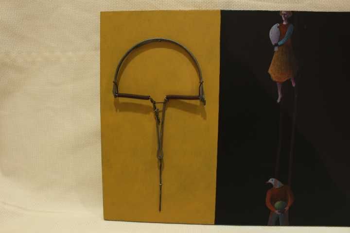 Original Alfredo Luz Técnica Mista em Madeira "Ratoeira" Assinado