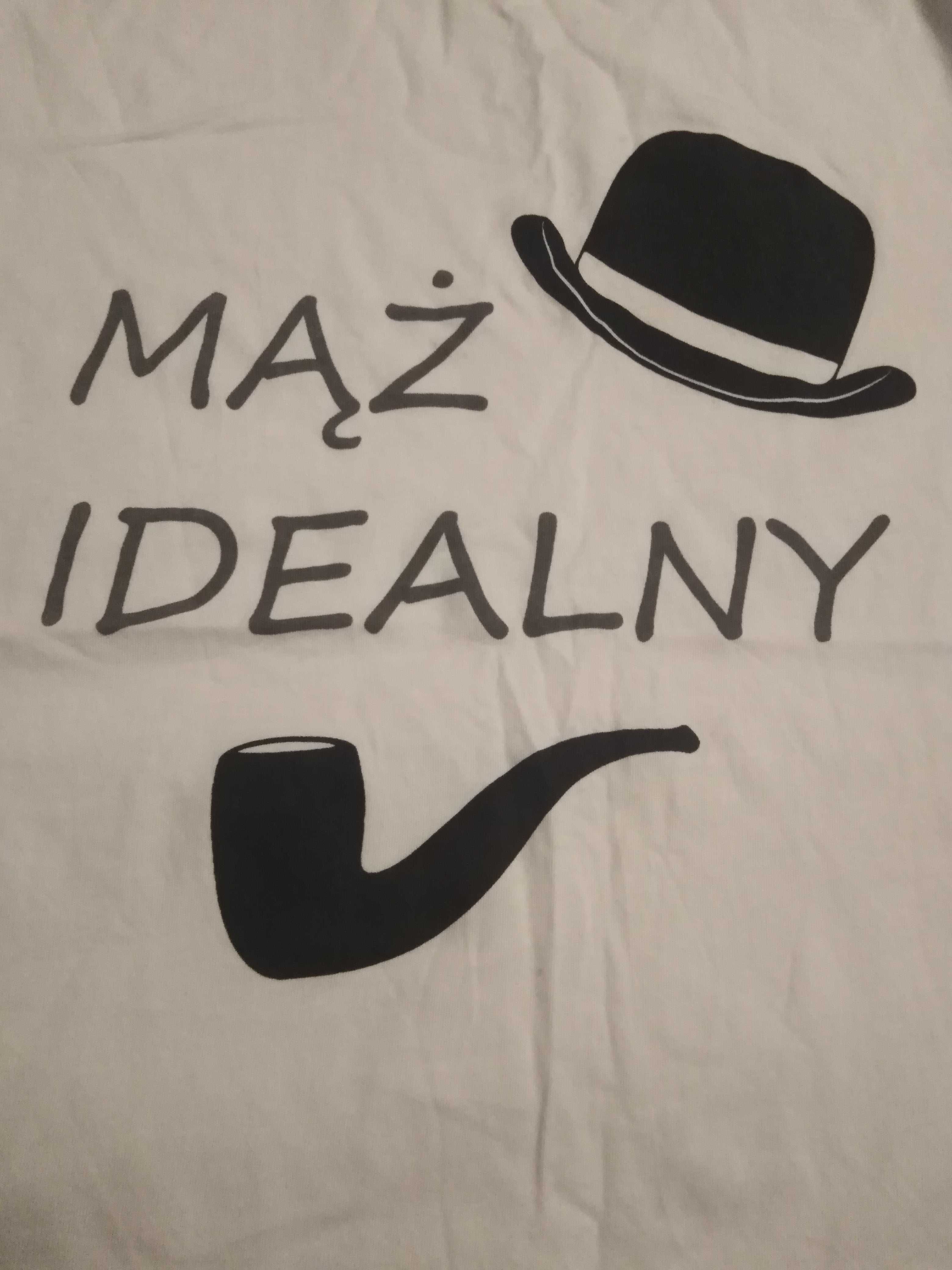 Koszulka, T- shirt, podkoszulka ze śmiesznym nadrukiem  "idealny mąż"