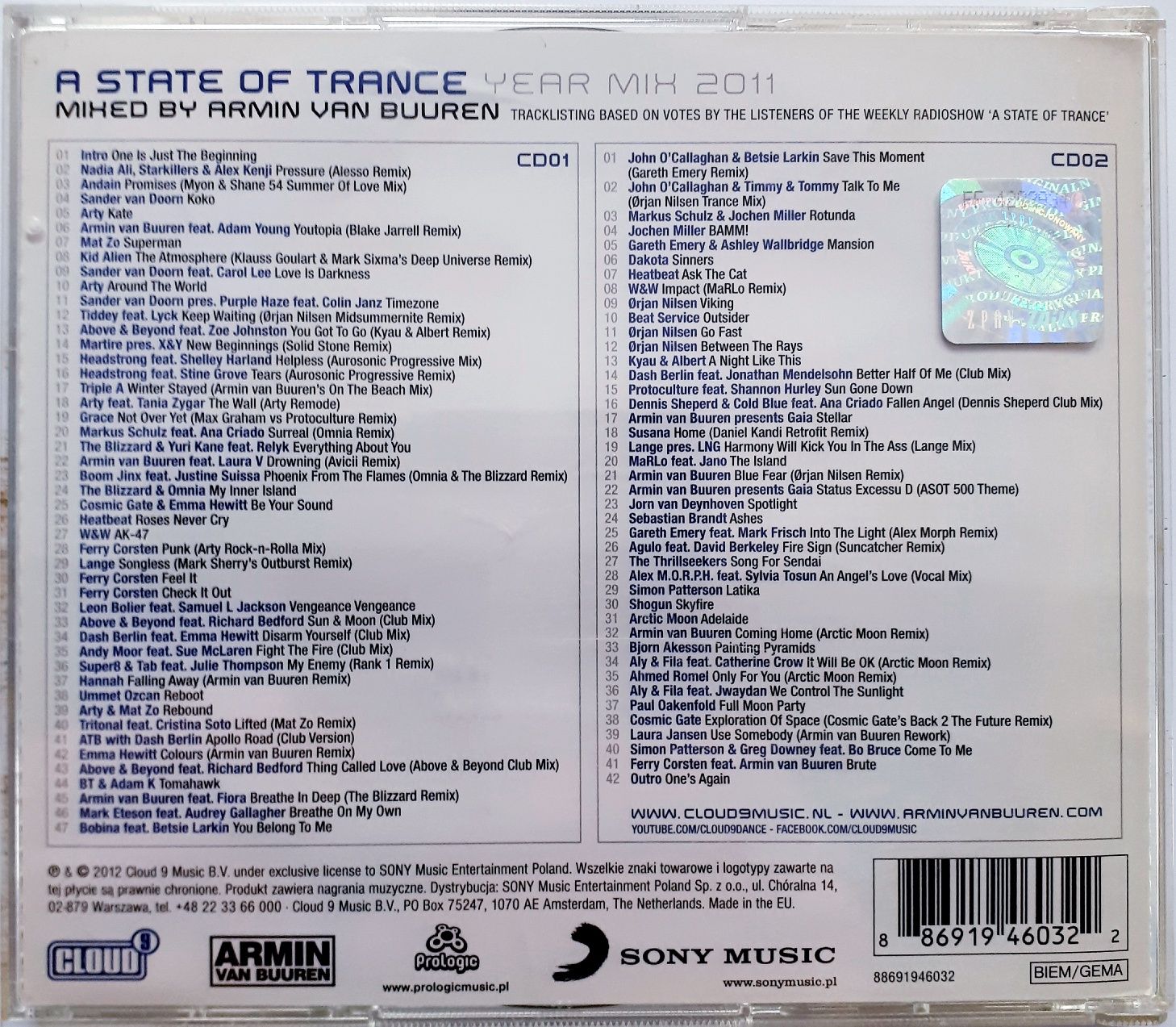 Armin Van Buuren A State Of Trance Year Mix 2011 2CD 2012r