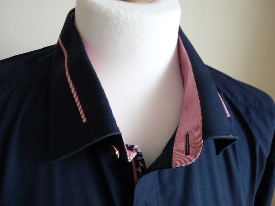 Granatowa koszula męska rozmiar L Olymp  body fit bawełniana