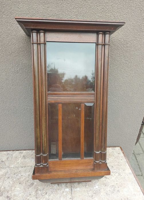 Szafka witrynka obudowa skrzynia starego przedwojennego zegara E106