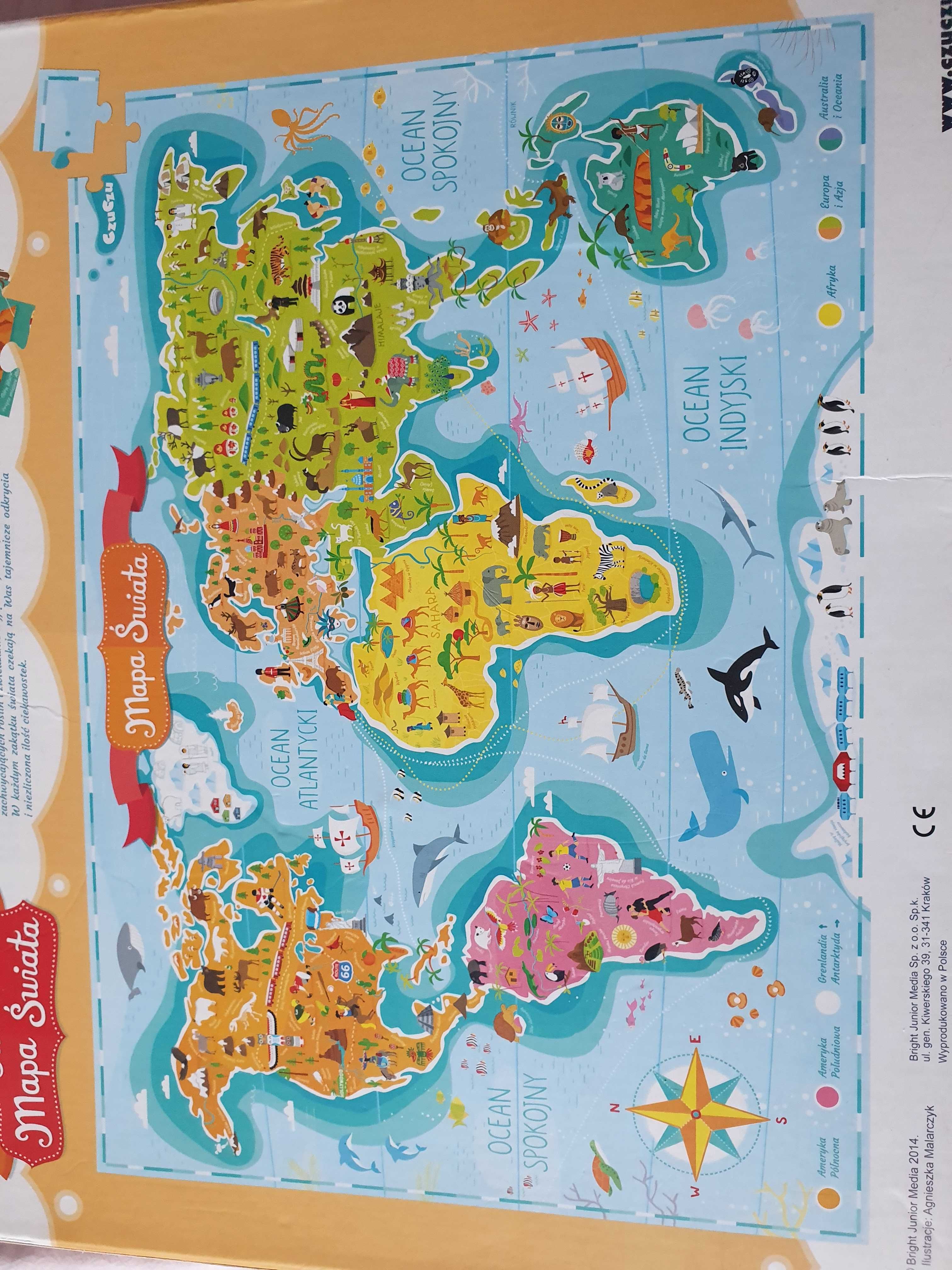 Czu czu Puzzle mapa świata