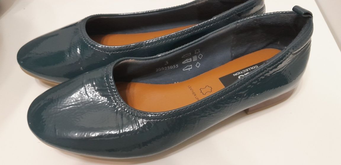 Buty skórzane, baleriny , M&S, stan super