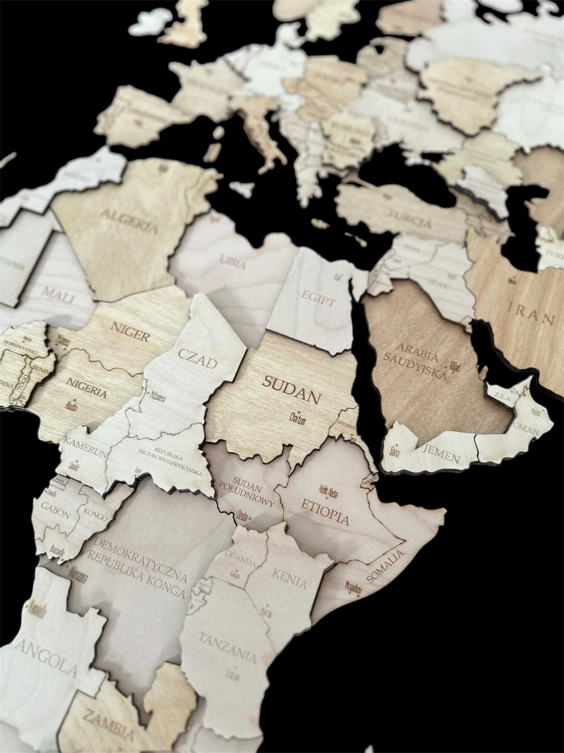 Mapa Świata 3D 276x165cm, pomysł na prezent