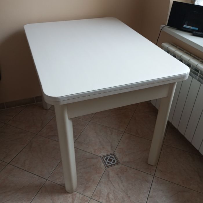 stół rozkładany bielony z litego drewna- w stylu shabby/ prowansalskim