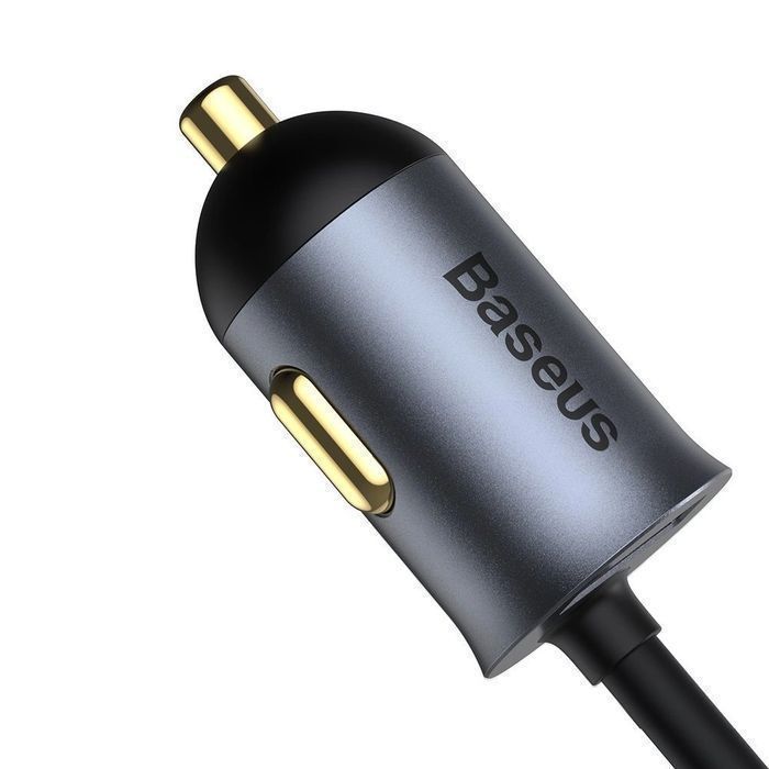 Baseus ładowarka samochodowa 3x USB / USB C 120W PPS QC PD szary