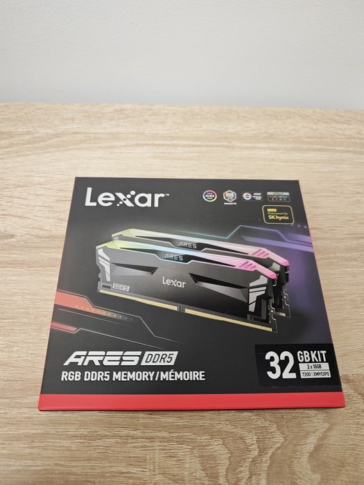 Nowa Pamięć RAM Lexar Ares RGB, DDR5, 32 GB, 7200MHz, CL34 2x16