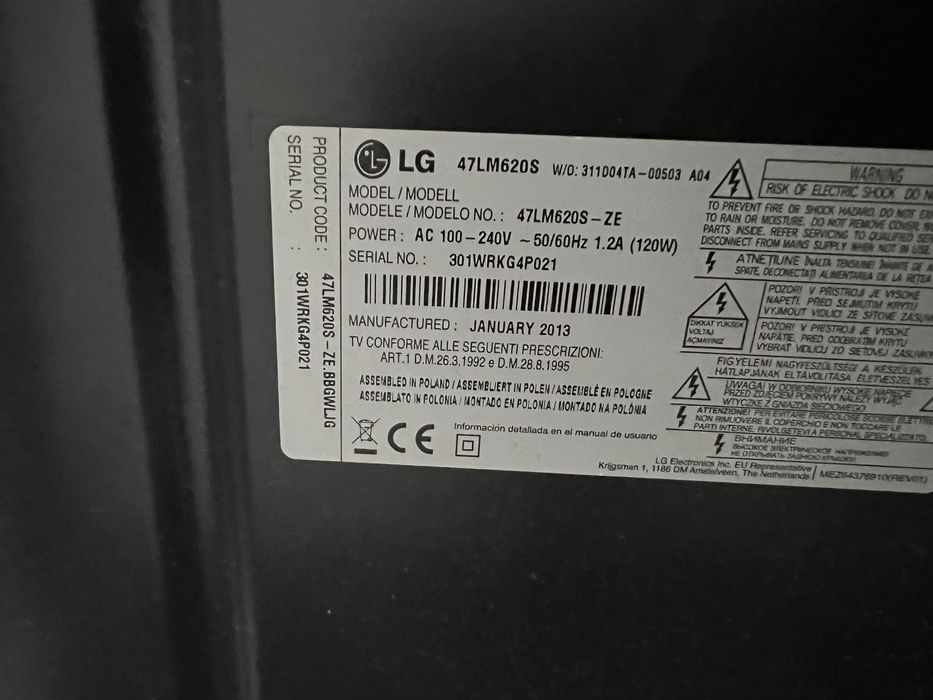 Телевізор LG 47LM620S