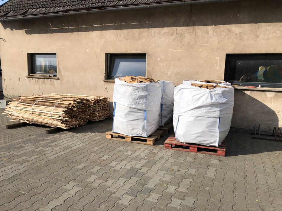 Drewno Opałowe Dębowe pocięte Opał po suszarni Dąb Big Bag 1m3