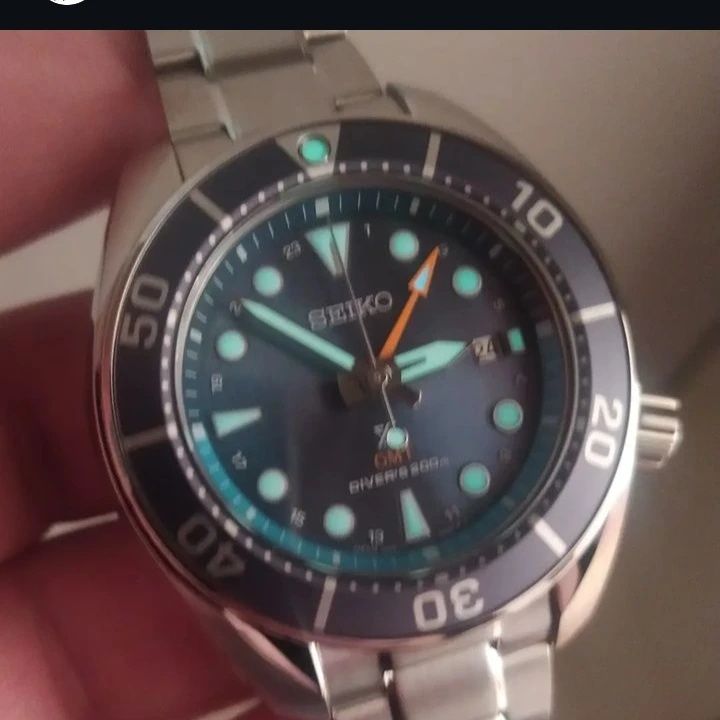 Seiko Prospex Sumo Solar GMT Diver SFK001J1 45mm 200m WR safira.