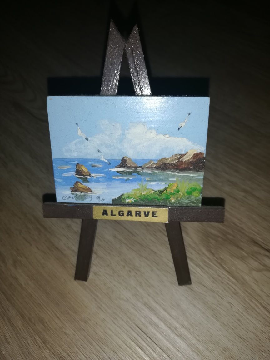 Mini quadro pintado à mão Algarve