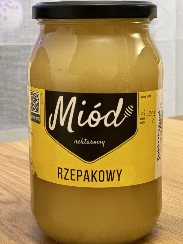 Miód rzepakowy 1300 g pasieka rodzinna