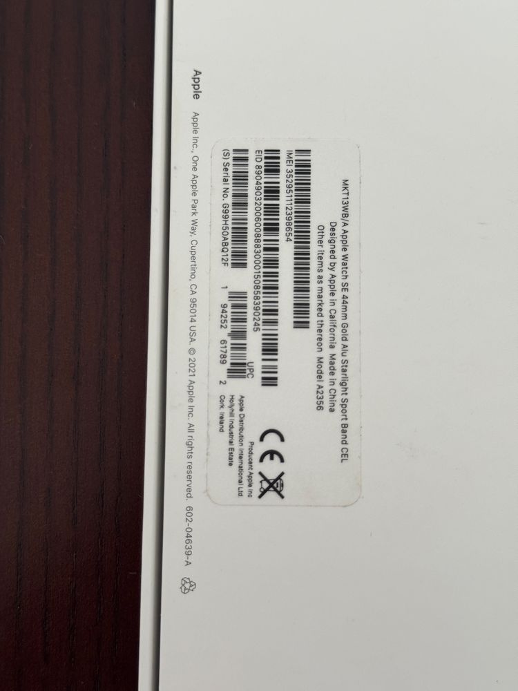 Apple Watch SE 44 mm Gold Alu Starlight Cellular + 7 pasków + pudełko