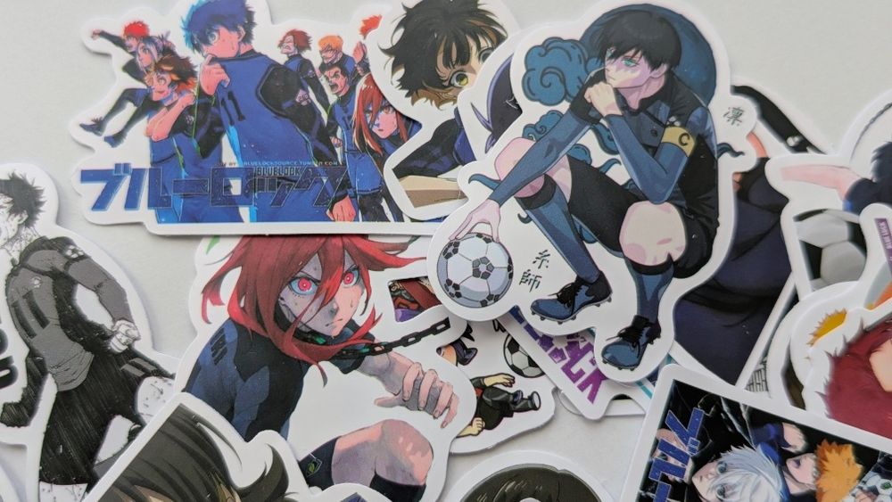 Набор наклеек Блю Лок стикеры blue lock футбольные аниме наклейки