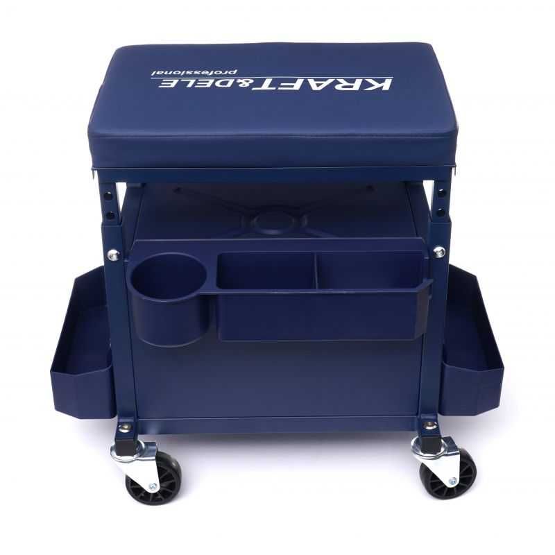TABORET stołek WARSZTATOWY na kółkach 1x szuflada 3x półki KD10761
