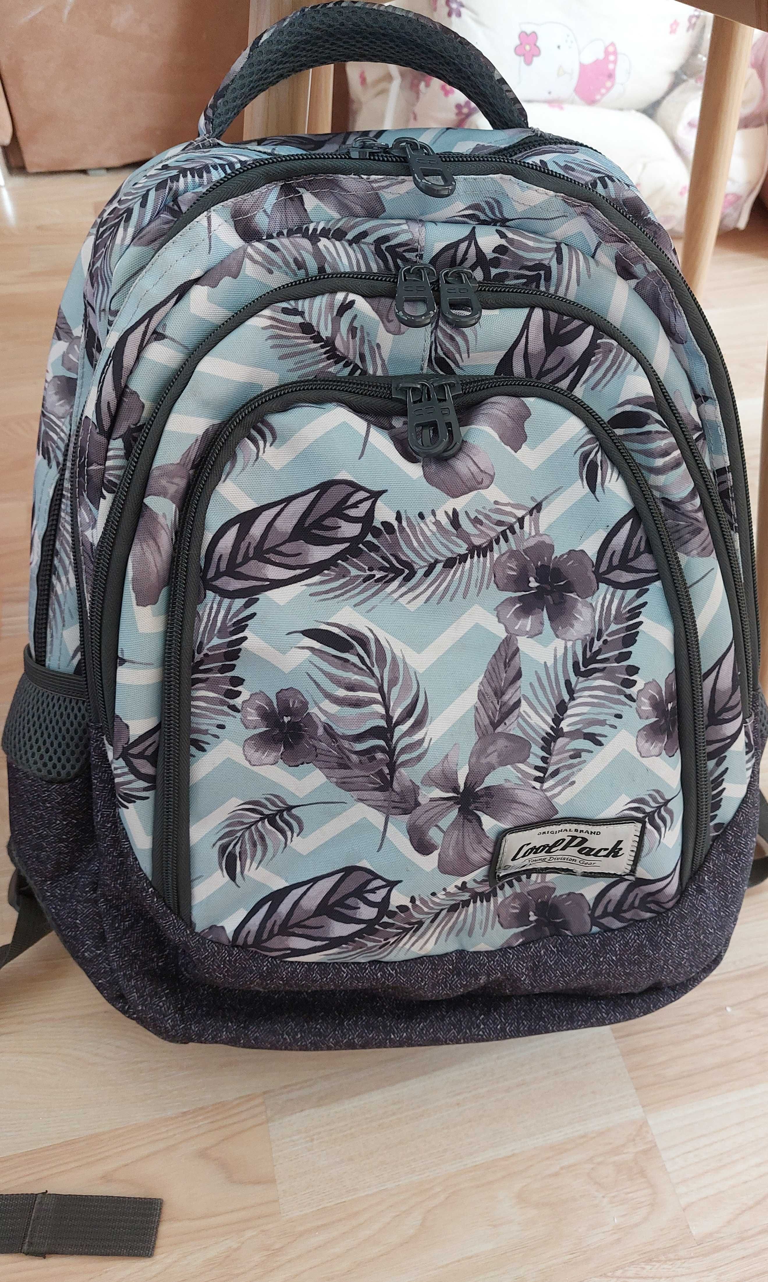 Plecak szkolny lekki CoolPack Surf Palms 27 l. niebieski szary