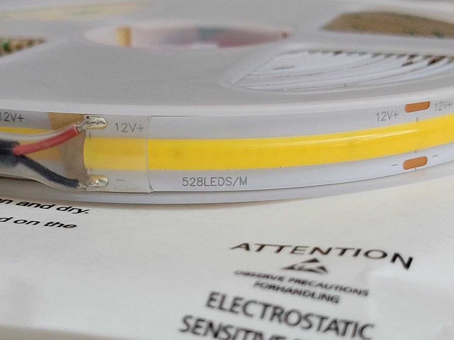 528 диодов на метр Led лента 12V 14W 4000K  COB IP30 strip лед лэд
