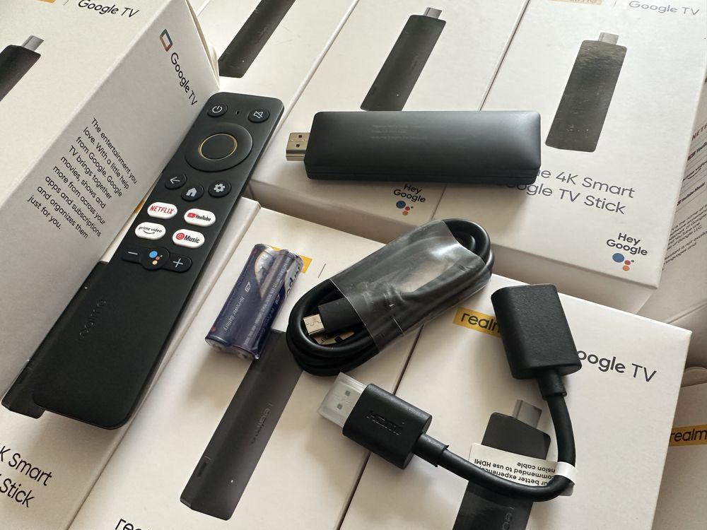 Realme 4K Smart Google TV Stick смарт тв приставка Android tv box
