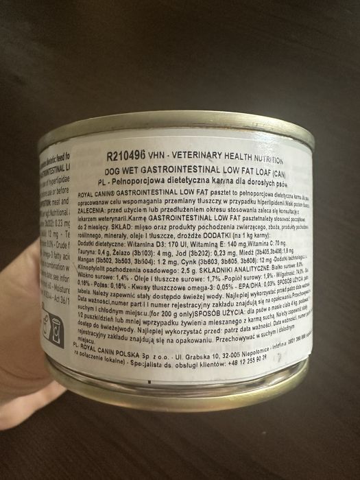 Royal canin gastrointestinal karma weterynaryja dla psów mokra puszka