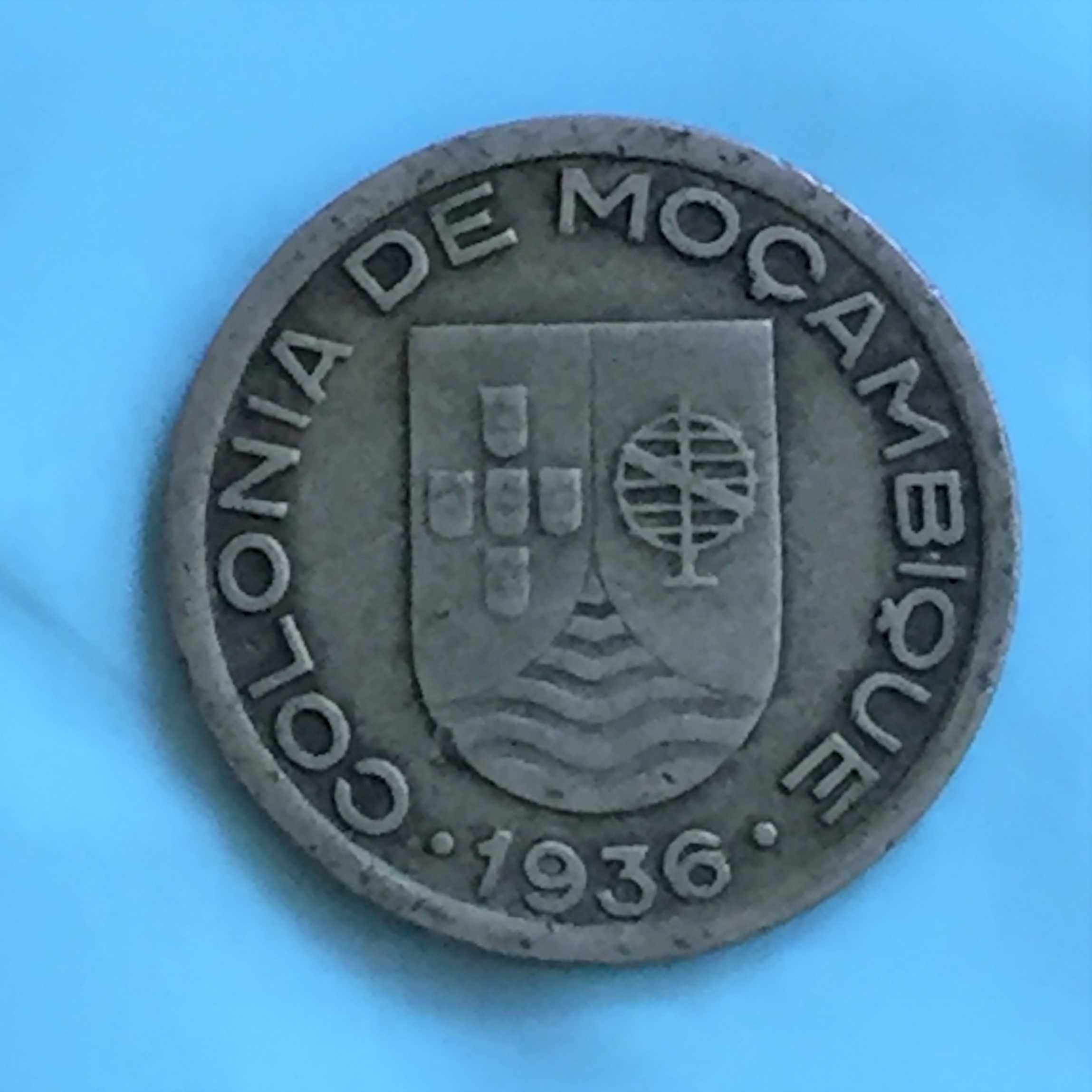 Moçambique - moeda 50 centavos 1936 - Cupro-Níquel