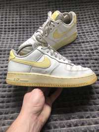 NIKE AIR FORCE 1 (38) 24см женские белые кроссовки кеды оригинал кожа