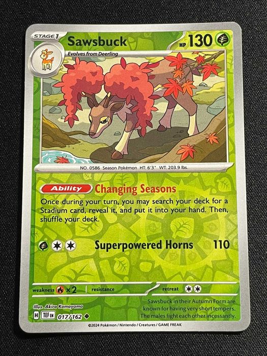 Carta Pokémon Sawsbuck 17/162 Temporal Forces