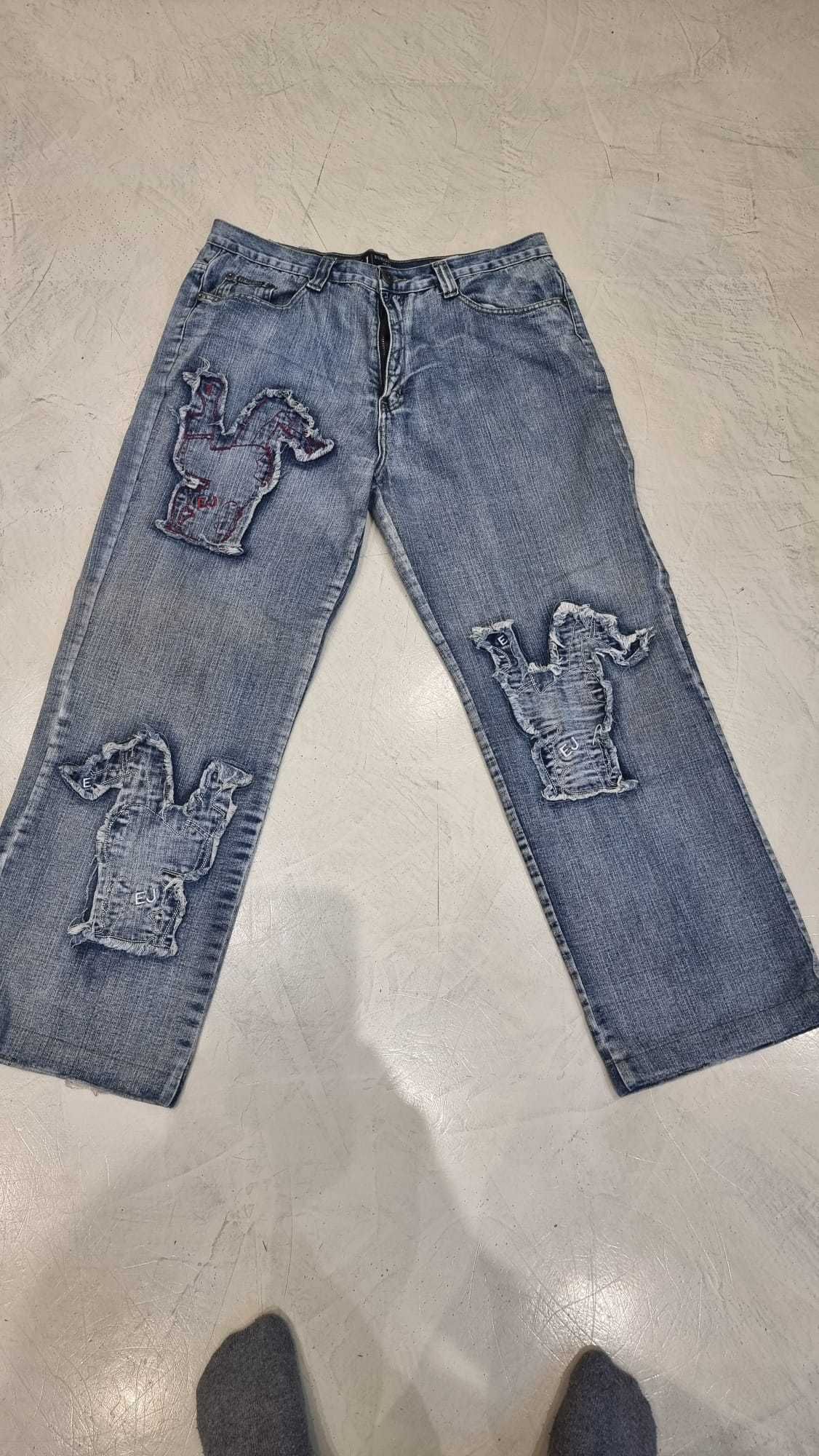 Spodnie jeansowe nietuzinkowe xl